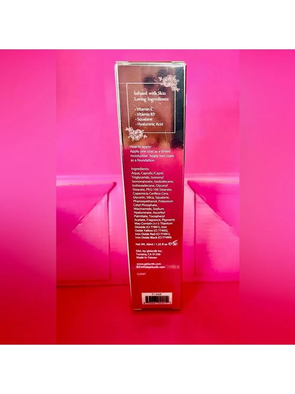Girlactik Luminous Tint Foundation F1 Fair | 2-in-1 Hydrating Skin Finish